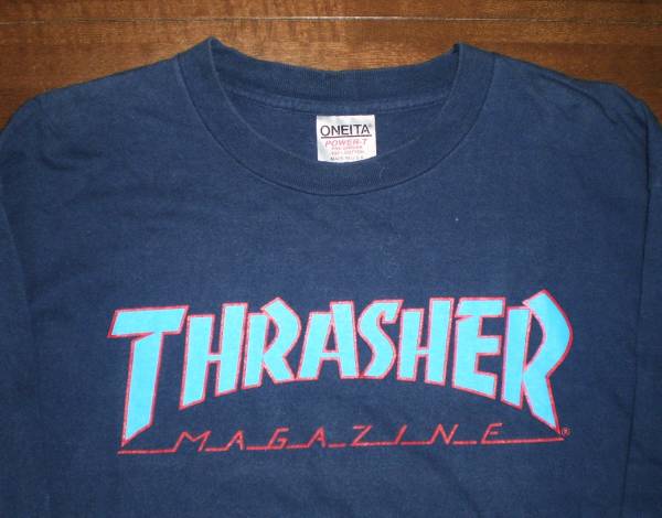 80's ONEITA スラッシャーTHRASHER ロンT/dogtownsantacruz(ウエア