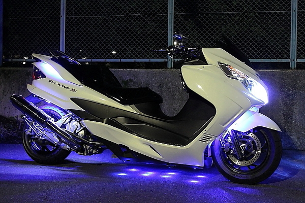 □超豪華コンプリート現行型CJ46スカイウェイブS□ロンホイHID□(126cc