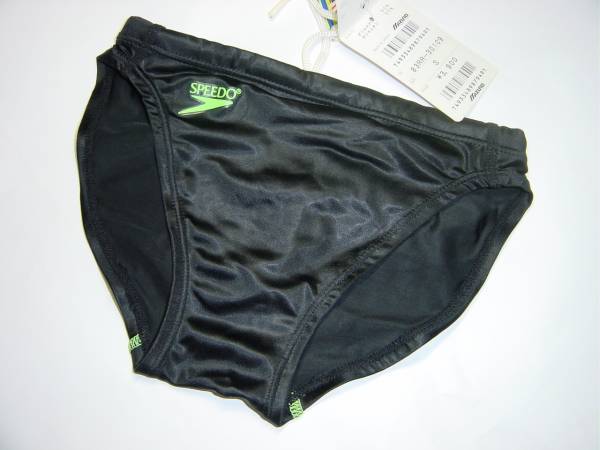 新品スピードミズノ競泳水着フュージョンカットSサイズ 黒 黄緑(S