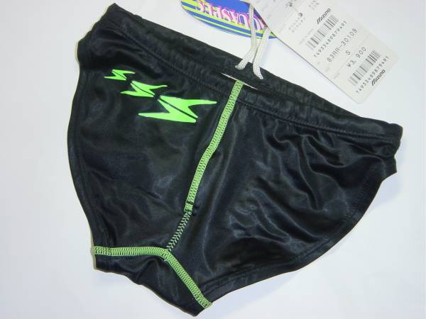 新品スピードミズノ競泳水着フュージョンカットSサイズ 黒 黄緑(S