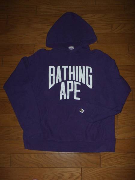 A BATHING APE 紫 M シャークパーカー パープル アベイシングエイプ 