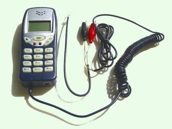 ☆ブレスト/送受器 テスト/試験用電話機 電話配線-RJ11ワニ口-(工具