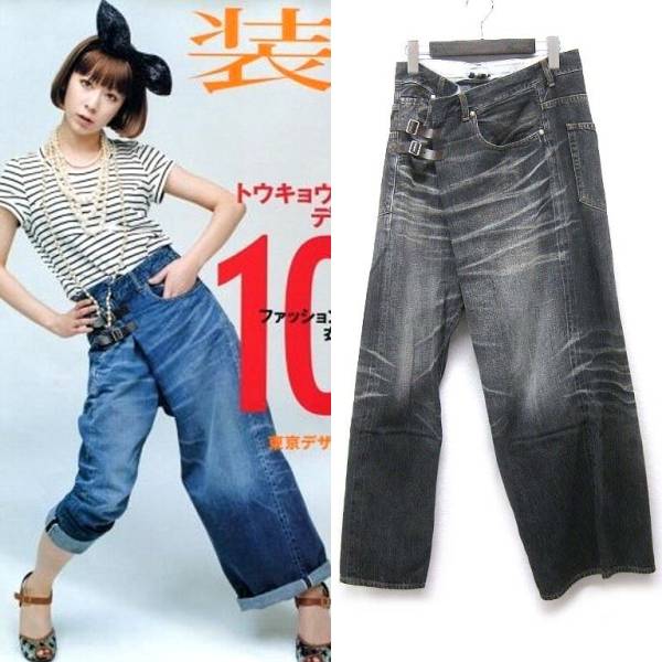 カエラ着FACETASMファセッタズムBIG&SLIMキルトデニムパンツM(ボトムス 