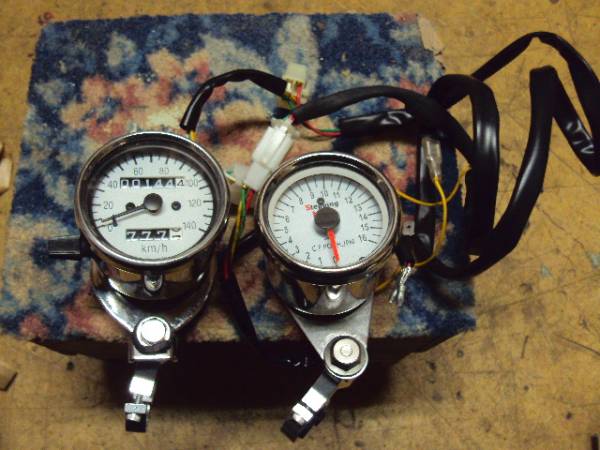 エイプ50 エイプ100に ポッシュ製メーターセット 美品(ホンダ用 