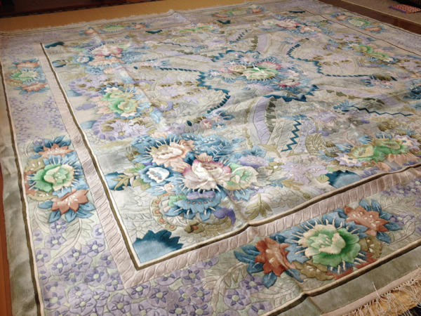 未使用 美品 シルク100%絨毯_1