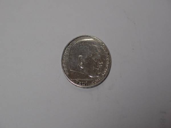 1937 ナチスドイツ 2マルク銀貨 第三帝国 ヒトラー_2