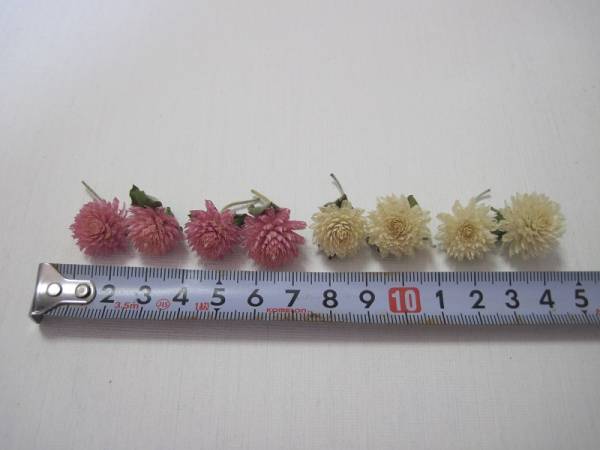 千日紅ヘッド２００個(白とピンク各１００個)大きさ様々！！_2