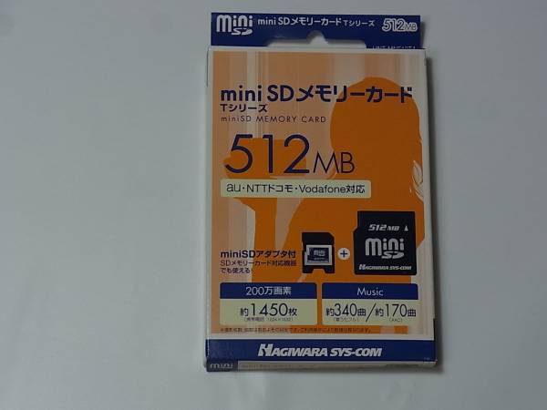 MINI SDカード ミニSD 512MB HNT-MN512TA(512MB)｜売買されたオークション情報、yahooの商品情報をアーカイブ ...