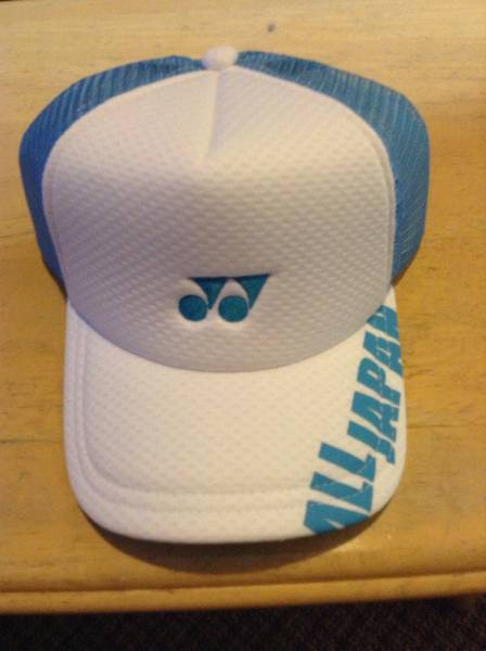 最新 ALLJAPAN YONEX ヨネックス キャップ 白•青(帽子、サンバイザー