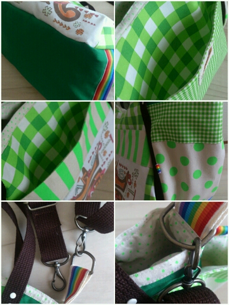 ハンドメイド アラフェス 嵐 まん丸バッグ 大きいサイズ 緑_2