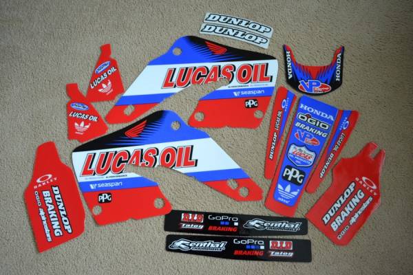 ◆5848 CR125 CR250 00-01 LUCAS OIL グラフィック