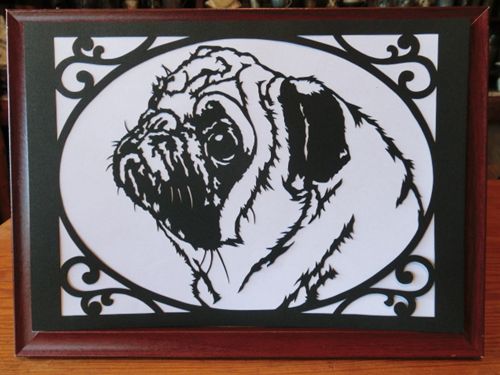 ハンドメイド切り絵手作り パグスター唐草縁イラスト 中型犬用 売買されたオークション情報 Yahooの商品情報をアーカイブ公開 オークファン Aucfan Com