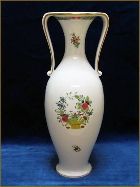 本物 花瓶 ブルー インドの華 ヘレンド フラワーベース レア 34cm 特大 食器