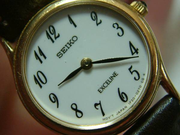 Yahoo!オークション 即決です。SEIKO EXCELINE 18金無垢です