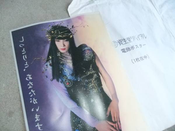 1970年代 資生堂リバイタル プラ製 電飾用ポスター パネル 山口小夜子