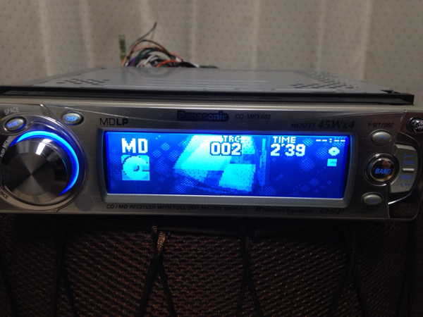 パナソニック CD MD 1DIN CQ-MRX602 作動品 CDMDレシーバー  