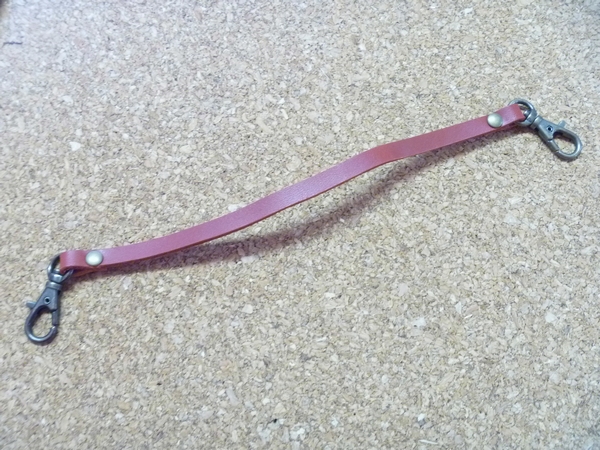 革持ち手ミニ◆レンガ色◆アンティークゴールド◆100円即決_1