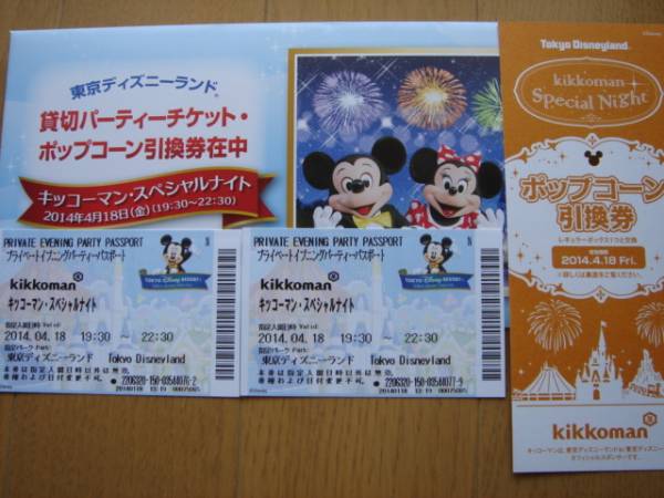 4/18(金)ディズニーランド スペシャルナイト 貸切 ペア(送込)_1