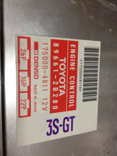 セリカ ST185 ECU 中古 GTーFOUR 89661-2B280 3SーGTE(エンジン