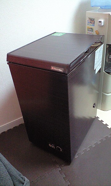 中古 2013年製 エレクトロラックス製 65L ECB65 木目調 冷凍庫(冷凍庫 