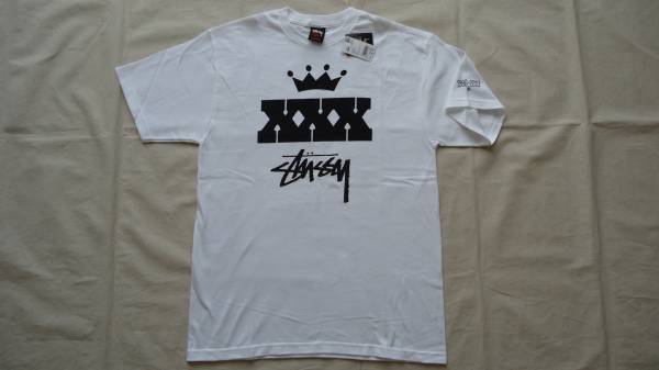 Stussy Crown XXX Tee 白 M 30周年 トリプルエックス Tシャツ th(M 