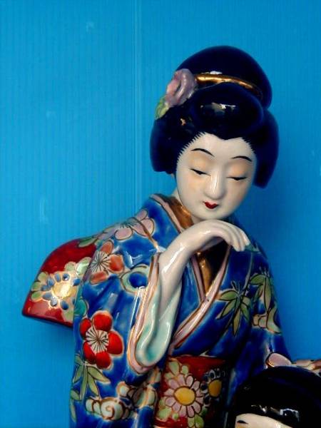 九谷焼 人形 「母 子」 高さ約40cm(九谷)｜売買されたオークション