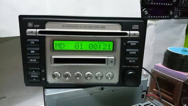 Clarion PS-4079 スズキ純正 CD/MD 2DIN 整備完動品！ 黒(アゼスト