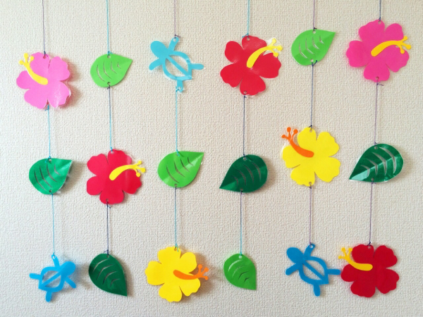 B K Sou 両面吊るし飾り ハイビスカス ラミ 夏 保育 壁面 ペーパークラフト 売買されたオークション情報 Yahooの商品情報をアーカイブ公開 オークファン Aucfan Com