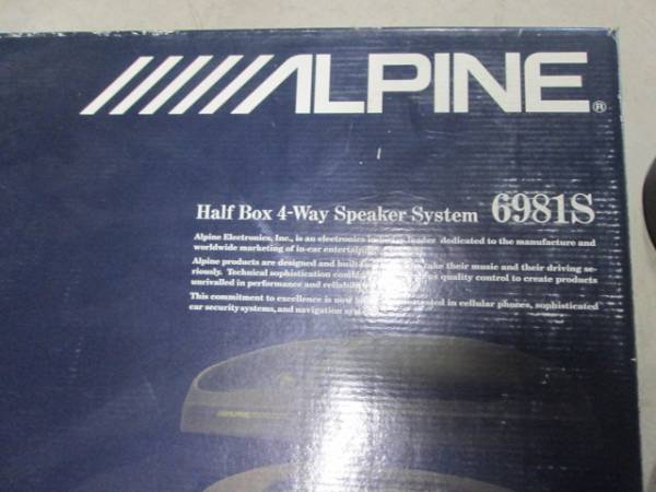 ALPINE ハーフボックス 4WAYスピーカーシステム6981S中古(据置 