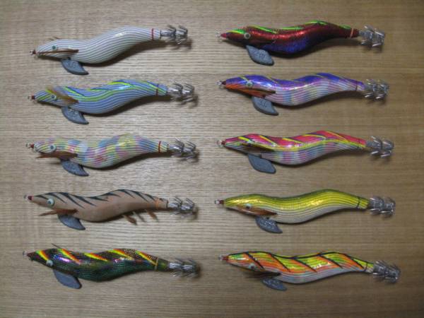 【USED】★餌木猿★　10本セット　エギケース付き　林釣漁具_1