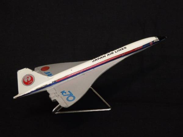 日本航空 幻のコンコルド JAL IC70 記念模型 金属置物(民間