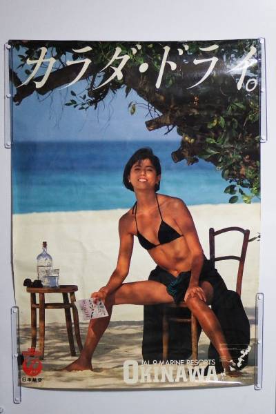 ☆貴重！日本航空 歴代キャンギャル 佐々木 恵 水着 JAL(ポスター