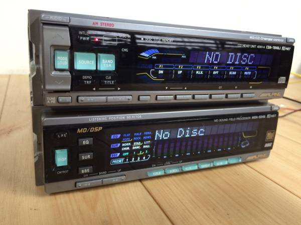 ジャンク市☆アルパインALPINE CDA7846J/MDA-5046 CD/MDセット
