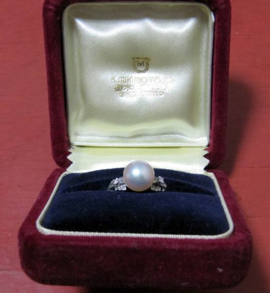 ♪D013★ミキモトリング☆MIKIMOTO指輪K14★御木本ダイヤモンド