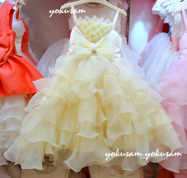 超ふりふり★120★たっぷりフリルのリボンドレス発表会結婚式