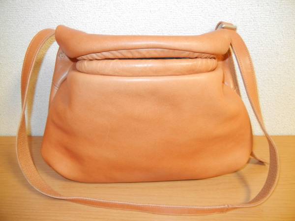 ★マクロマウロMACROMAURO がま口サドルレザーショルダーバッグ