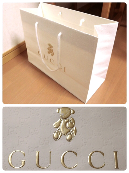 ○GUCCI グッチ○ キッズ 子供 ショップ バッグ 紙袋 ベア 2枚(グッチ  