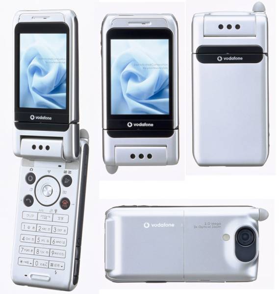 vodafone V603SH ピュアシルバー☆裏蓋☆切手可(携帯電話
