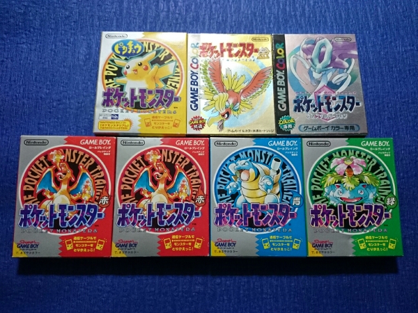 ★ポケットモンスター ピカチュウ赤青緑金クリスタル【箱説】★