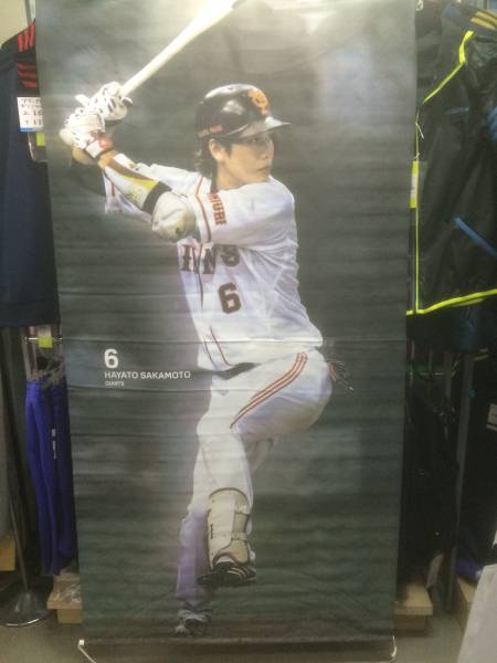 ジャイアンツ　坂本勇人選手　等身大サイズタペストリー 展示品】読売ジャイアンツ坂本勇人選手のタペストリー等身大