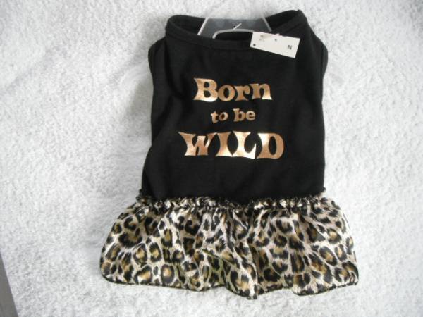 *送料無料 ハワイ購入 ヒョウ柄　ワンピ S キラっとゴールド×黒_1