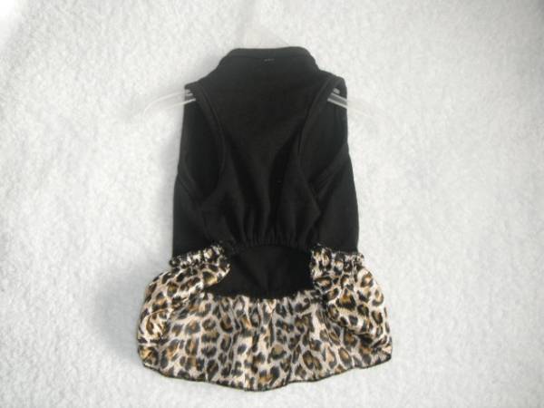 *送料無料 ハワイ購入 ヒョウ柄　ワンピ S キラっとゴールド×黒_3