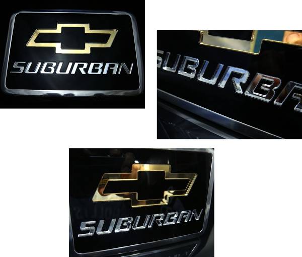 シボレー サバーバン ボウタイ ゴールド ロゴ ヒッチ カバー GM