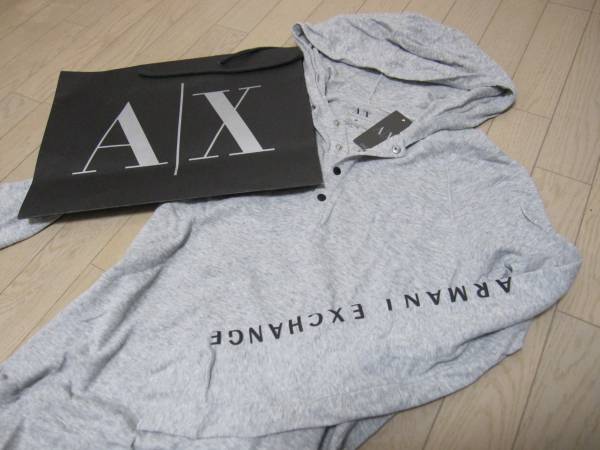 ☆美品☆ AX アルマーニ 薄手パーカー M グレー