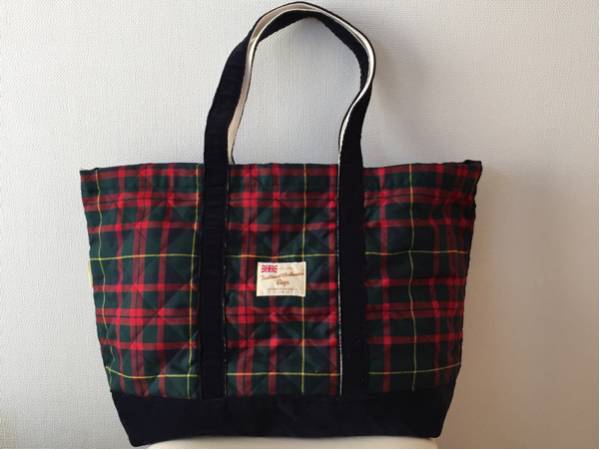 トラディショナルウェザーウェア★チェック柄肩掛けサイズトート