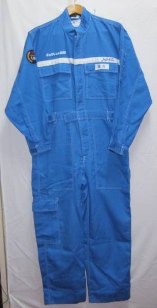 ネッツトヨタ NETZ TOYOTA 夏用 つなぎ M 青 １級整備ワッペン付