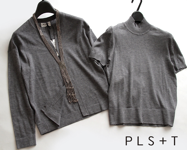 セオリーPLSTプラステ■タートルニットカーデアンサンブル2Ｇ