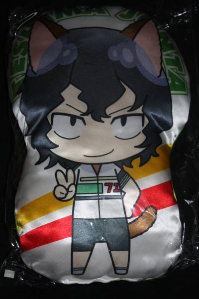 ■弱虫ペダル　ナンジャ　猫耳 ダイカットクッション　手嶋■