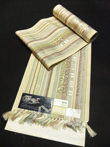 1000円～新品 高級 本場筑前博多織八寸名古屋帯 博多織人
