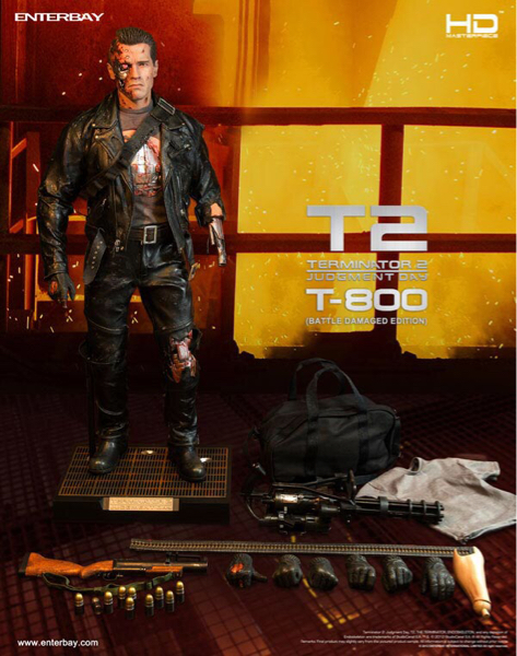 新品 エンターベイ 1/4 ターミネーター2 T-800 バトルダメージ